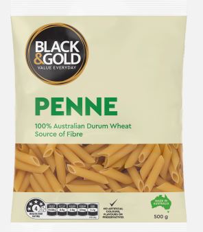 Black & Gold Penne Pasta 500g