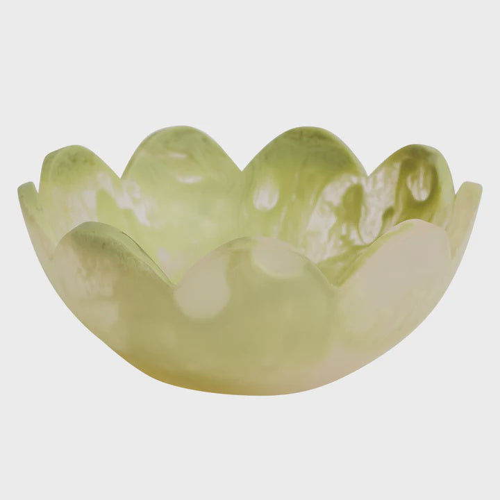 Sage & Clare Resin Petal Bowl Pistachio