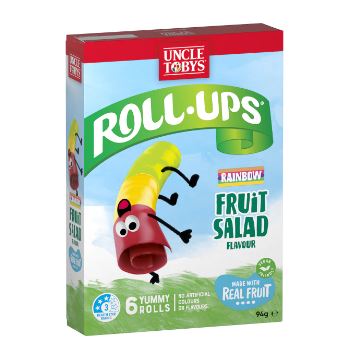 Uncle Tobys Roll-ups Rainbow Fruit Salad 6Pk 94g