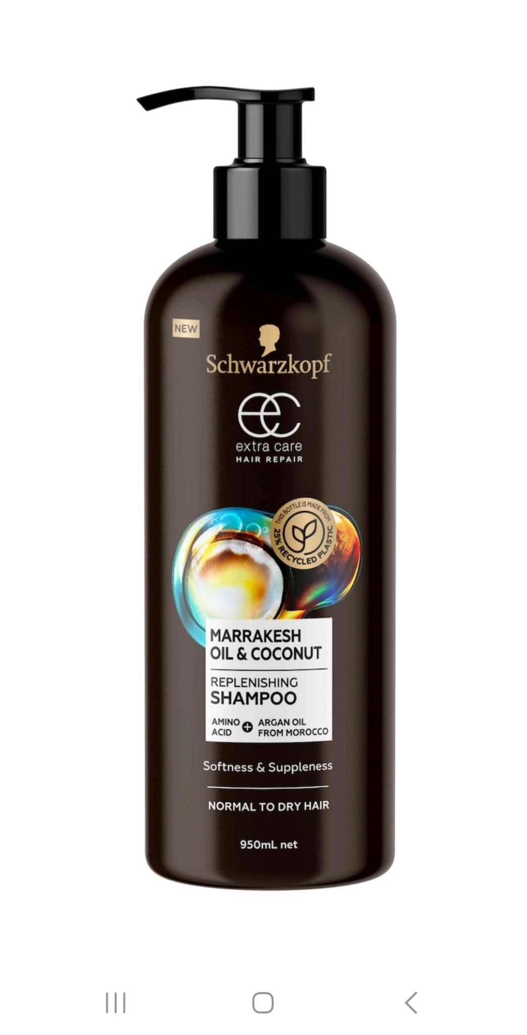 Schwarzkopf Extra Care Marrakesh Oil & Coconut Replenishing Shampoo 950ml