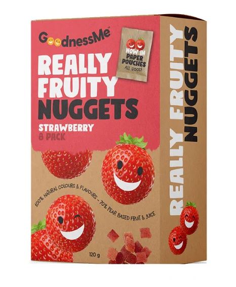 Goodness Me Fruit Nuggets Strawberry 119G