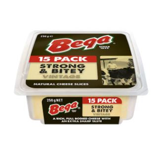 Bega Strong & Bitey Vintage Sliced Cheese 250g