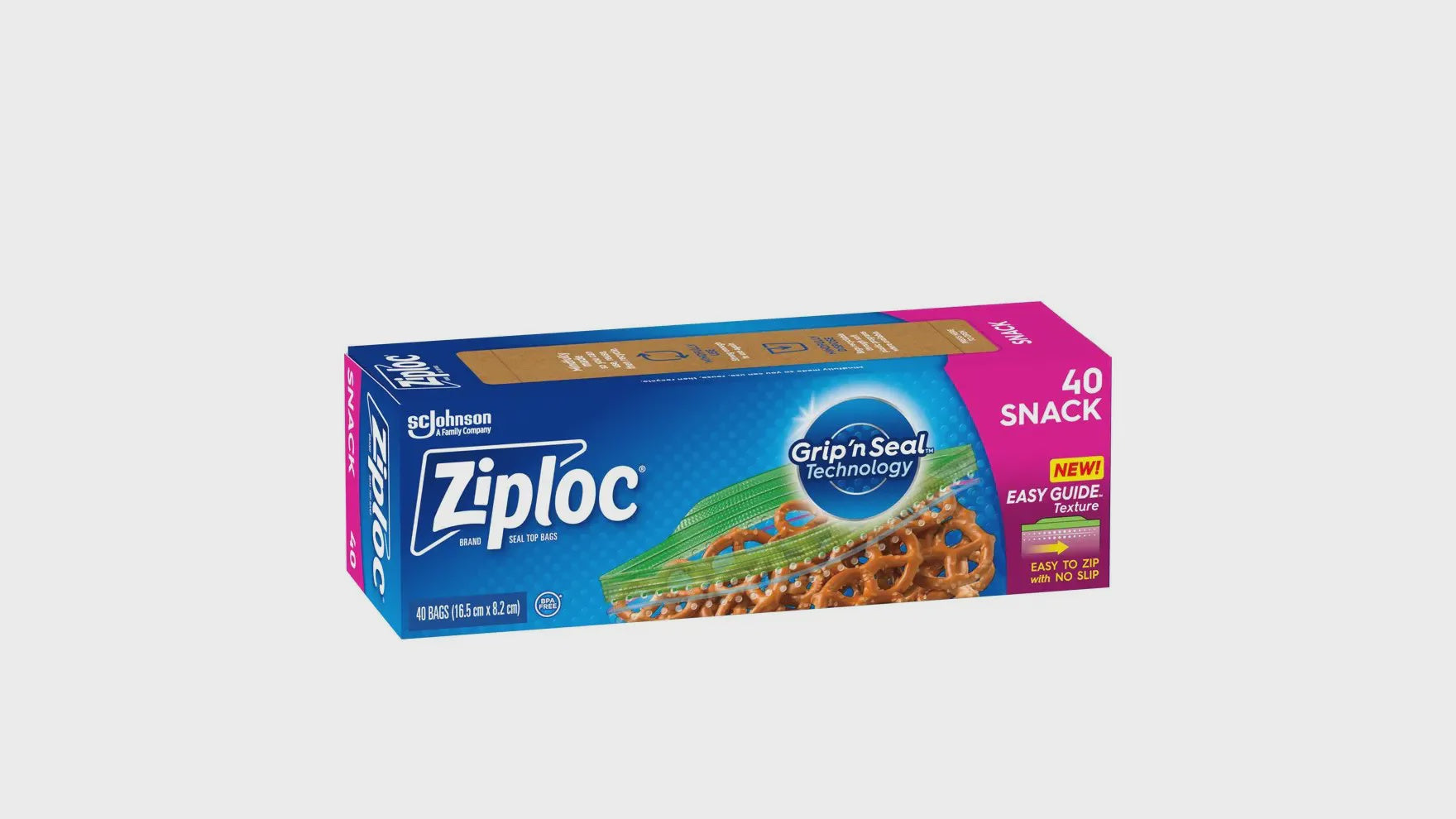 Ziploc Snack Resealable Bag 40Pk