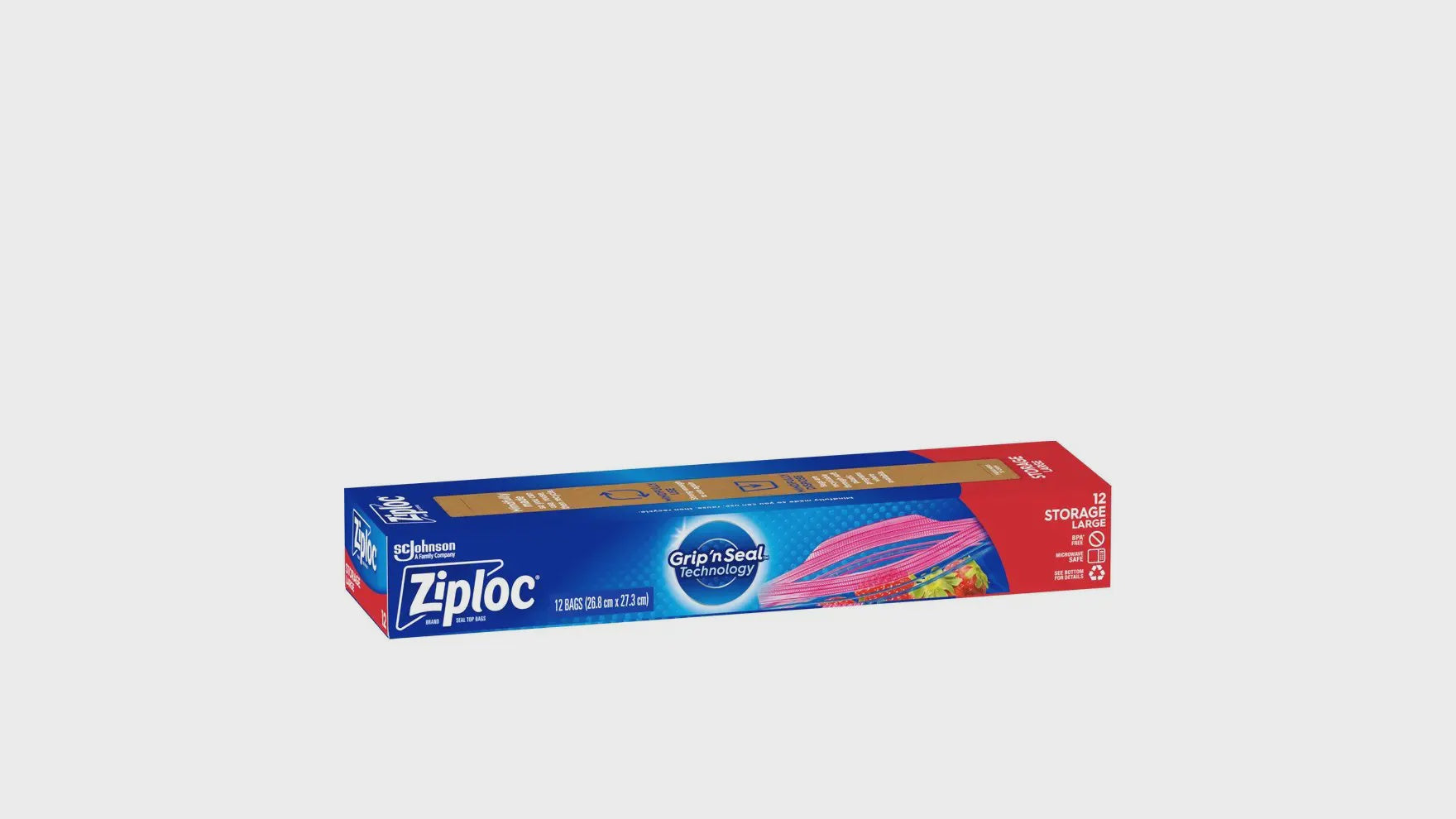 Ziploc Resealable Large Bag 12pk