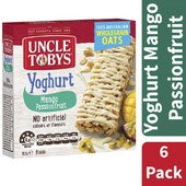 Uncle Tobys Muesli Bars Mango Passionfruit 6Pk 185g