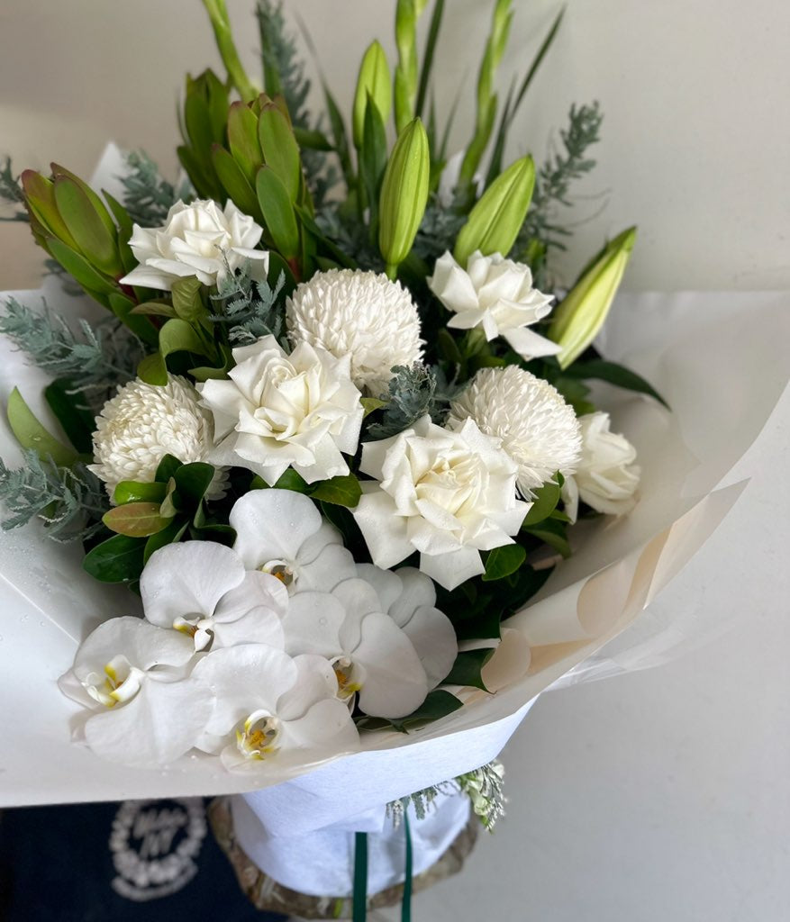 Flower Arrangement - Whites & Greens