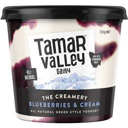 Tamar Valley Blueberries & Cream Yoghurt 700g