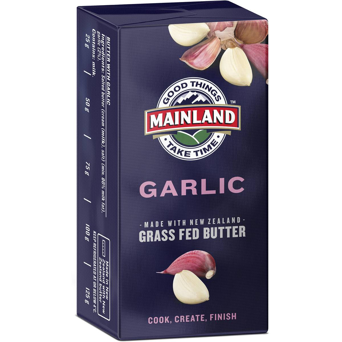 Mainland Garlic Grass Fed Butter 125g