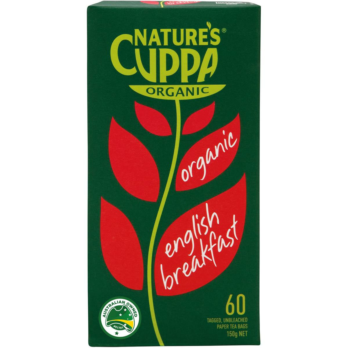 Nature's Cuppa English Breakfast Tea Bags 60pk 150g