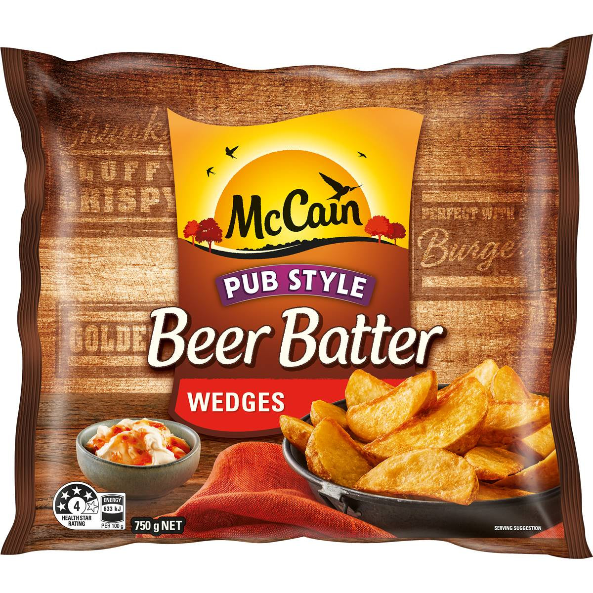 McCain Beer Battered Potato Wedges 750g