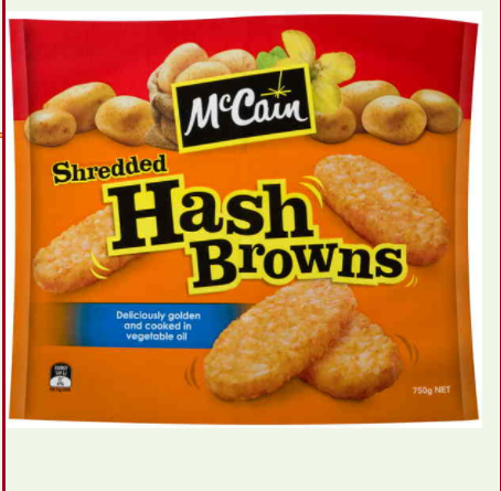 McCain Hash Browns 750g