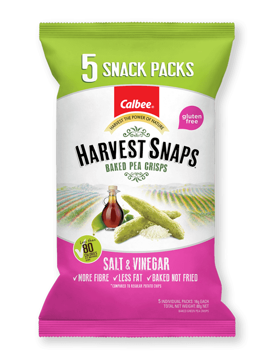 Harvest Pea Snaps Salt and Vinegar 5pk