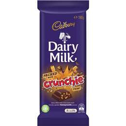 Cadbury Dairy Milk Crunchie Chocolate Block 180g