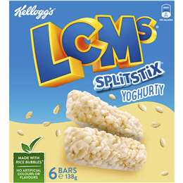 Kellogg's Lcms Yoghurty Split Stix Snack Bars 6 Pack