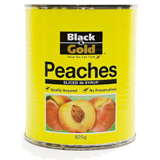 Black & Gold Peaches Sliced 825g