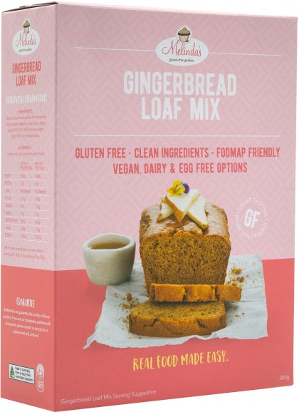 Melindas Gingerbread Loaf GF PreMix380g