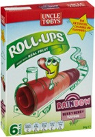 Uncle Tobys Roll-ups Rainbow Berry Berry 6Pk 94g