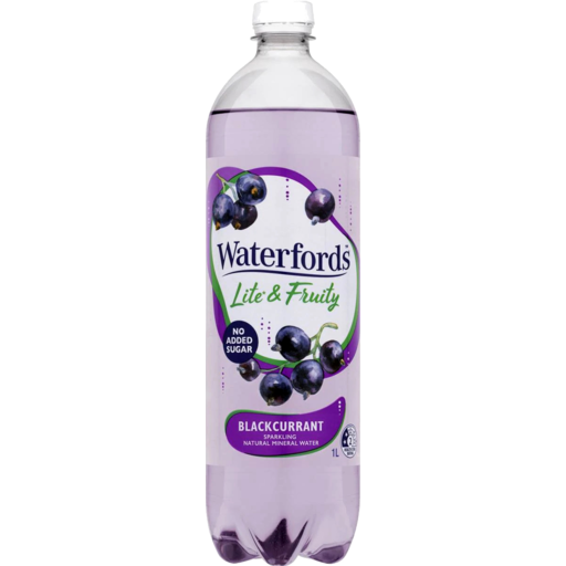 Waterfords Lite Blackcurrant Sparkling Water 1L