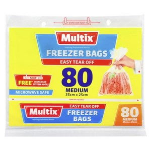 Multix Freezer Bags Tear Off Medium 80pk