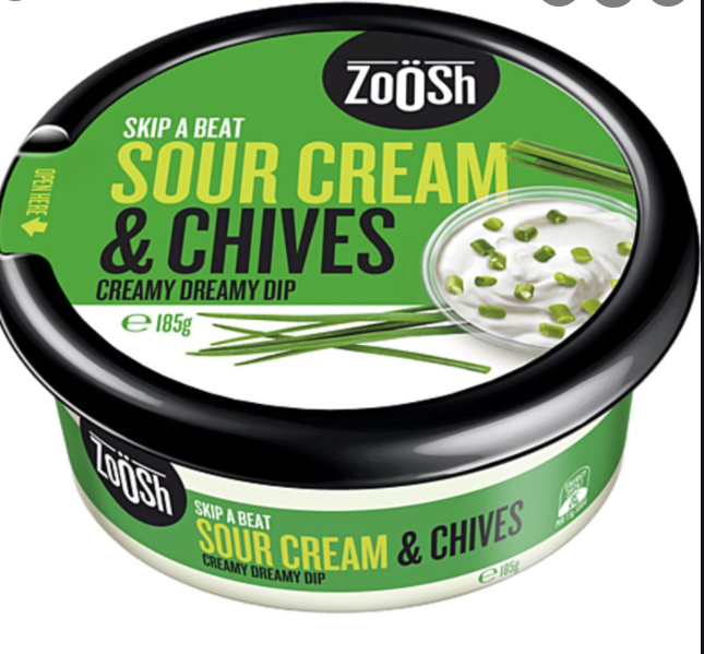 Zoosh Sour Cream & Chives dip 185g