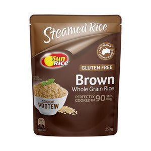 Sunrice Brown Microwave Rice Pouch 250g