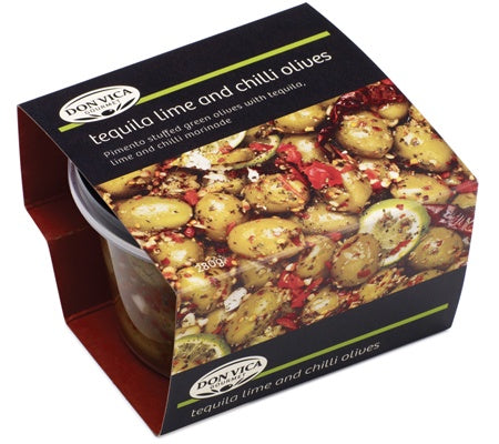 Don Vica Tequila Lime and Chilli Olives 280g