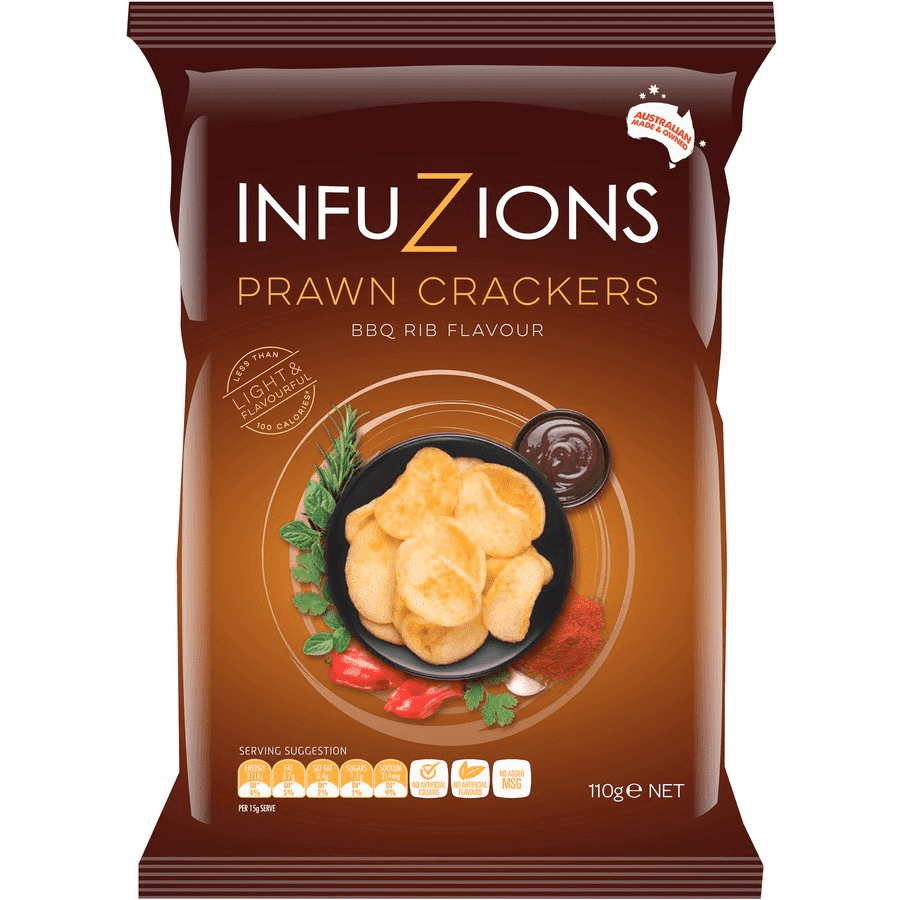 Infuzions Prawn Cracker Barbecue Rib 90g