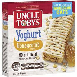 Uncle Tobys Muesli Bars Yoghurt & Honeycomb 6Pk 185g