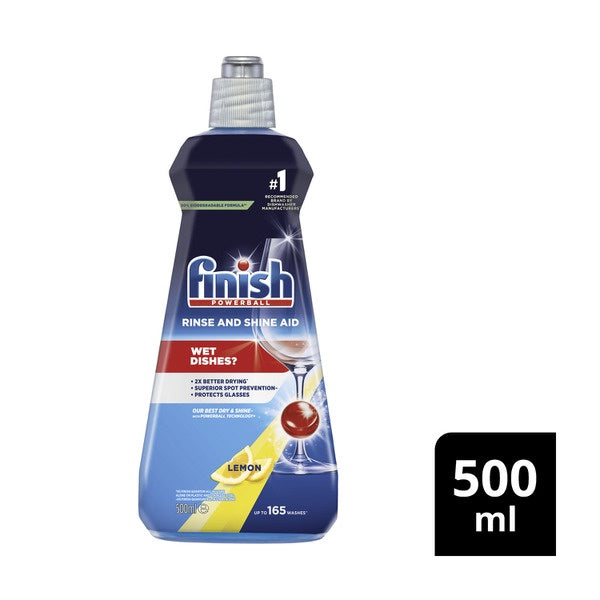 Finish Rinse & Shine Lemon Dishwasher Aid 500ml