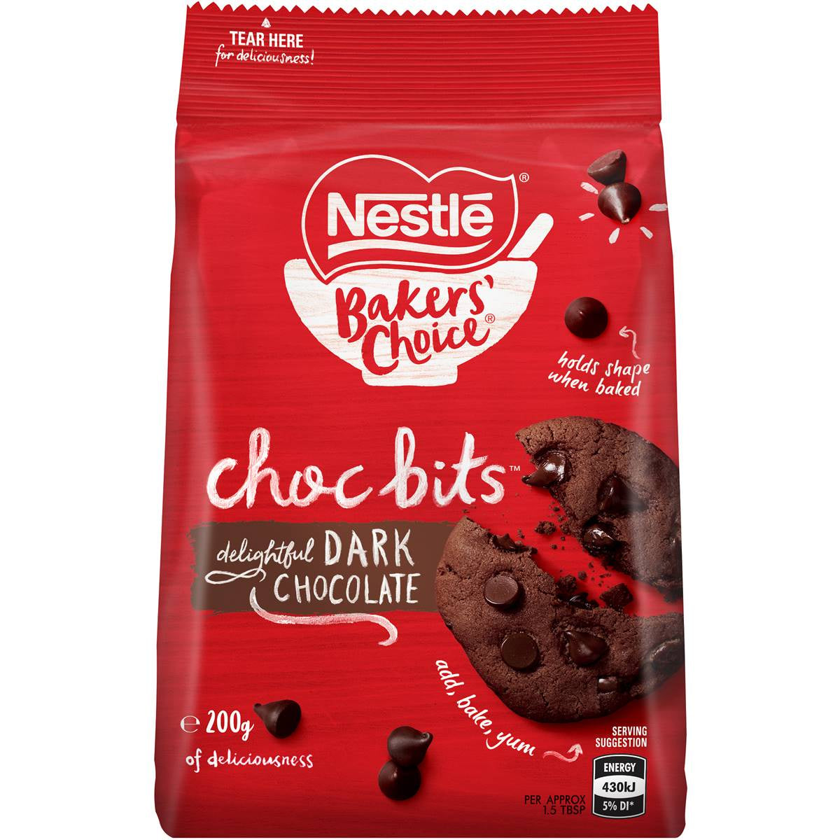 Nestle Bakers Choice Dark Choc Bits 200g