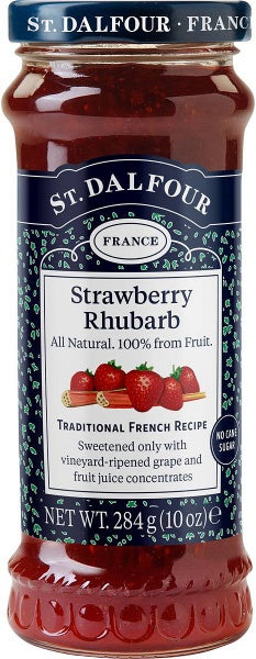 St Dalfour Strawberry & Rhubarb Fruit Spread 284g