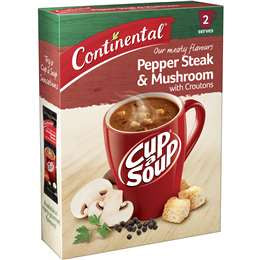 Continental Cup a Soup Pepper Steak & Mushroom 50g 2pk