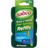 Sabco Save n Shine Dish Sponge Refill 3 Pack SAB60082 EOL