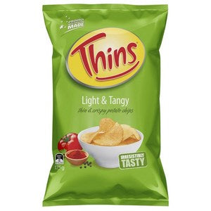 Thins Potato Chips Light N Tangy 175g