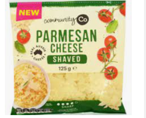 Community Co Shaved Parmesan Cheese 125g