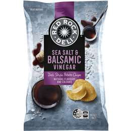 Red Rock Deli Sea Salt & Balsamic Vinegar Potato Chips 165g