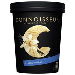 Connoisseur Classic Vanilla Gourmet Ice Cream Tub 1L