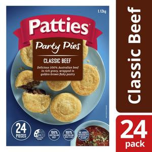 Patties Party Pies Classic Beef 24 Pack