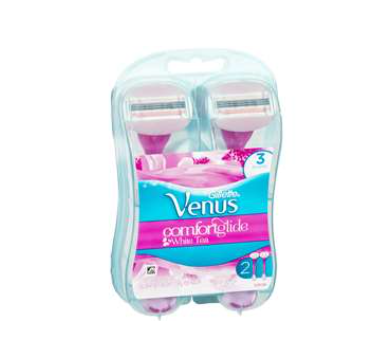 Gillette Venus Comfort Glide White Tea Women's Disposable Razors 2pk