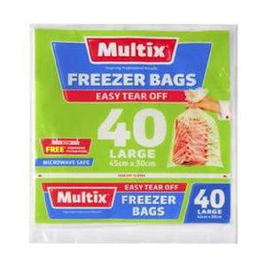 Multix Freezer Bags Tear Off Large 40pk