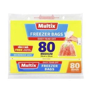 Multix Freezer Bags Tear Off Medium 80pk