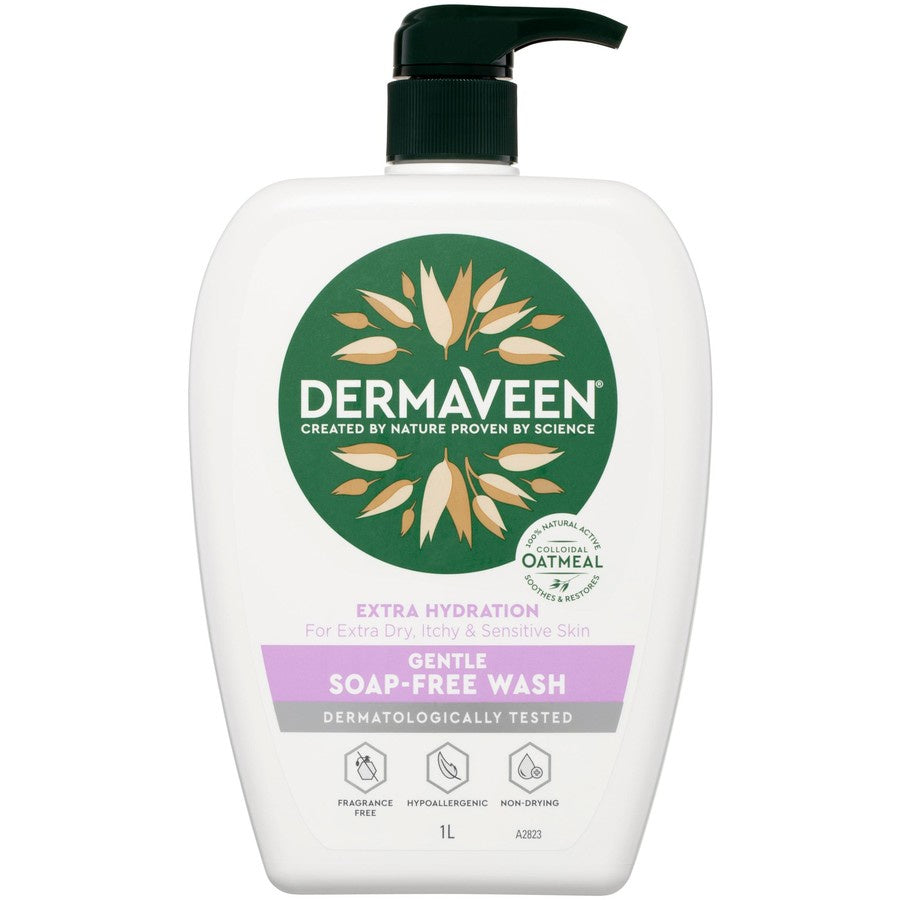 Dermaveen Gentle Soap-Free Wash - Extra Hydration - 1 Litre