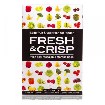 Fresh & Crisp Vegetable Storage Bags Multi Pack 8pk