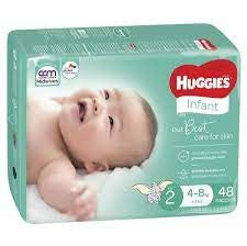 Huggies Size 2 4-8kg Nappies 48 pack