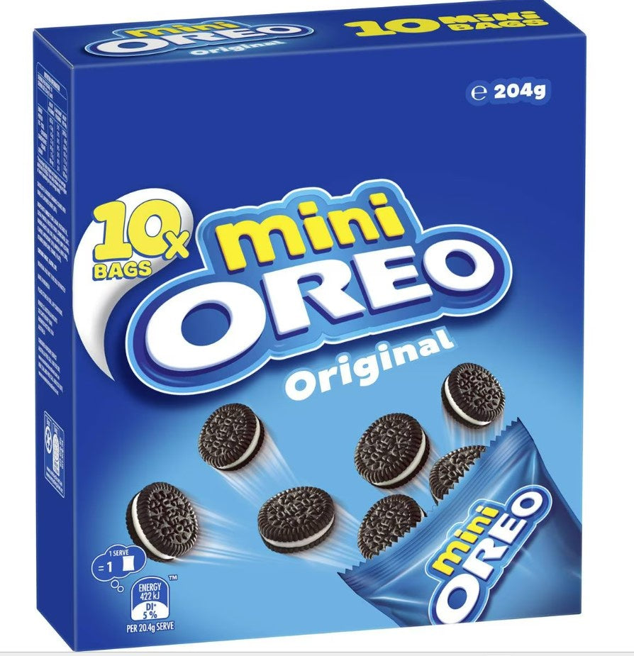 Oreo Crème Biscuits Mini 10 Pk 204g