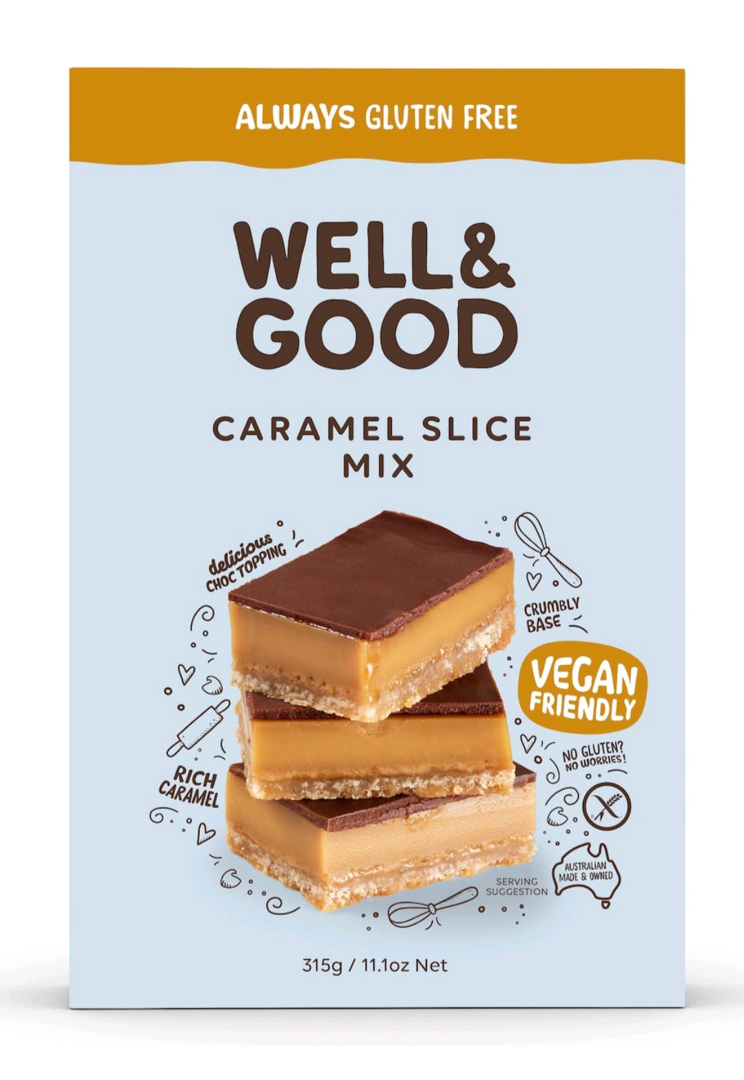 Well & Good Caramel Slice Mix 315g