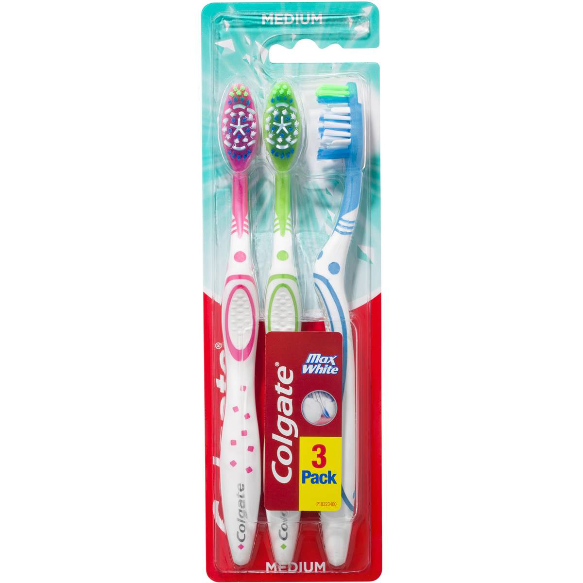 Colgate Toothbrush Max White - Medium Bristles - 3 Pk