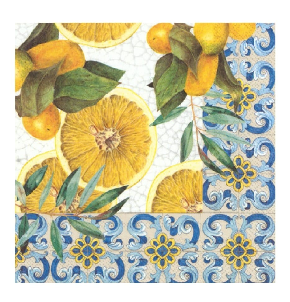 Manor Road Mediterranean Tile Napkins Luncheon