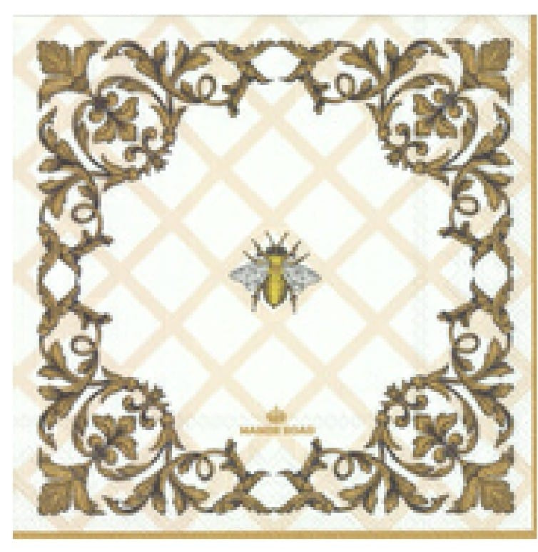 Manor Road Ornamental Bee Napkins - Dinner