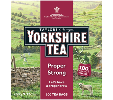 Taylors of Harrogate Yorkshire Teabags Proper Strong Black Tea 100pk